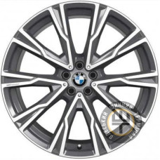 Replica BMW B987 10.5x20 5x112 ET40 DIA66.6 Matte Graphite with Matte Polished