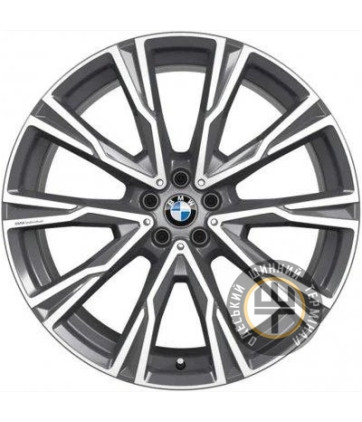 Replica BMW B987 10.5x20 5x112 ET40 DIA66.6 Matte Graphite with Matte Polished