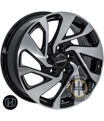 JH 10164 7x16 5x114.3 ET45 DIA64.1 Black polished (Черный с полированной лицевой частью)