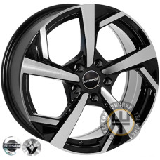 Zorat Wheels 6360 7x17 5x114.3 ET40 DIA66.1 Black polished (Черный с полированной лицевой частью)