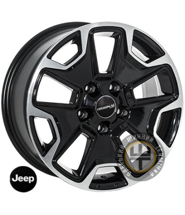 Zorat Wheels 9080 8x17 5x127 ET35 DIA71.6 Black polished (Черный с полированной лицевой частью)