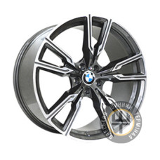 Replica BMW B5552 11x21 5x120 ET38 DIA74.1 Gun metal full polish (Темно-серый с полированным ободом)