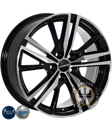 ZF FE182 7.5x17 5x108 ET50 DIA63.4 Черный с алмазной механической обработкой лицевой поверхности