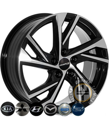 ZF FE183 7.5x17 5x114.3 ET45 DIA67.1 Черный с алмазной механической обработкой лицевой поверхности