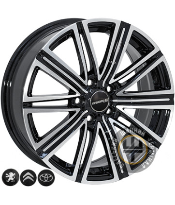 ZF FR769 7x17 5x108 ET45 DIA65.1 Черный с алмазной механической обработкой лицевой поверхности