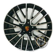 Replica Porsche-PO014 10.5x20 5x130 ET64 DIA71.6 Черный с алмазной механической обработкой лицевой поверхности