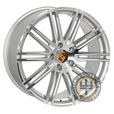 Replica Porshe-PO011 10x20 5x112 ET19 DIA66.6 Серебристый с алмазной механической обработкой лицевой поверхности