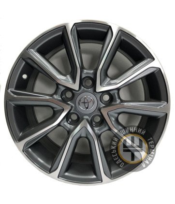 Replica Toyota CT2329 7.5x18 5x114.3 ET40 DIA60.1 Черный с алмазной механической обработкой лицевой поверхности