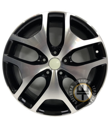 Replica KIA KA139 6.5x16 5x114.3 ET42.5 DIA67.1 Черный с алмазной механической обработкой лицевой поверхности