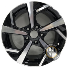 Replica Nissan CT2524 6.5x16 5x114.3 ET45 DIA67.1 Черный с алмазной механической обработкой лицевой поверхности