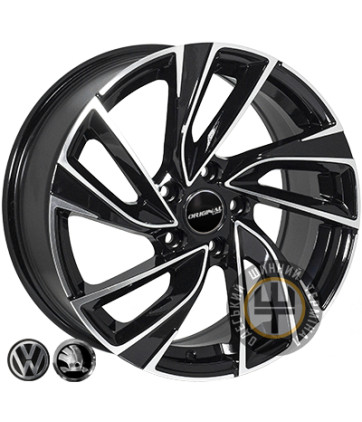 Zorat Wheels BK5772 7.5x17 5x114.3 ET35 DIA67.1 Black polished (Черный с полированной лицевой частью)