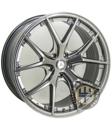 Replica Mercedes GT 19938 9.5x19 5x112 ET35 DIA66.6 Hyper black (Насыщенный черный, иногда темно-серебристый)