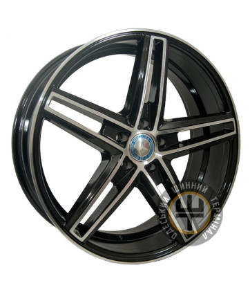 Replica Audi GT BK917 8x20 5x112 ET35 DIA66.6 Black polished (Черный с полированной лицевой частью)