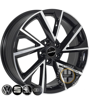 ZF FE181 7.5x19 5x114.3 ET45 DIA67.1 Черный с алмазной механической обработкой лицевой поверхности