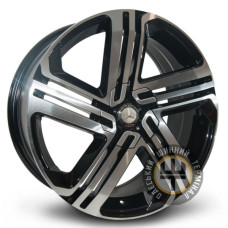 Replica Mercedes GT 8902 8x18 5x112 ET35 DIA66.6 Black Full