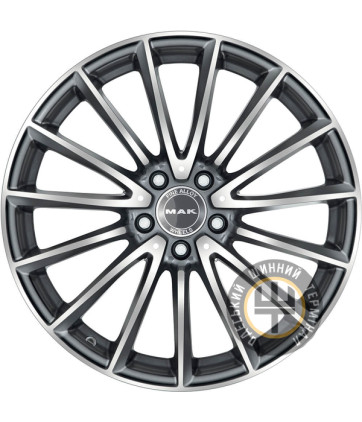 Mak Komet 8x18 5x112 ET33 DIA66.6 Gun Metallic - Mirror Face