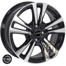 JH A5632 6.5x16 4x100 ET45 DIA60.1 Black polished (Черный с полированной лицевой частью)