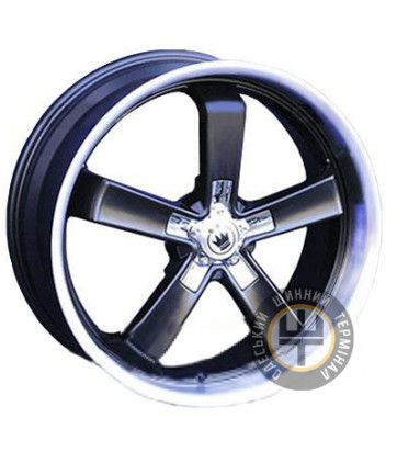 Konig SG27 8.5x20 5x120 ET35 DIA74.1 Чёрный глянцевый с полированной полкой