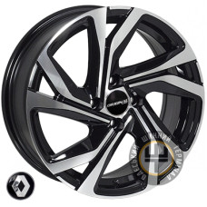 Zorat Wheels BK5762 6x15 5x108 ET44 DIA63.4 Black polished (Черный с полированной лицевой частью)