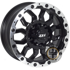 Zorat Wheels 3322 7x16 5x139.7 ET35 DIA98.5 Black with Lip Polished (Черный с полированным ободом)