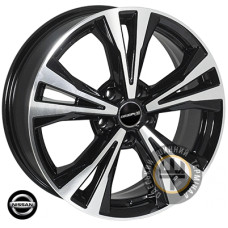 Zorat Wheels BK5594 7x18 5x114.3 ET35 DIA66.1 Black polished (Черный с полированной лицевой частью)