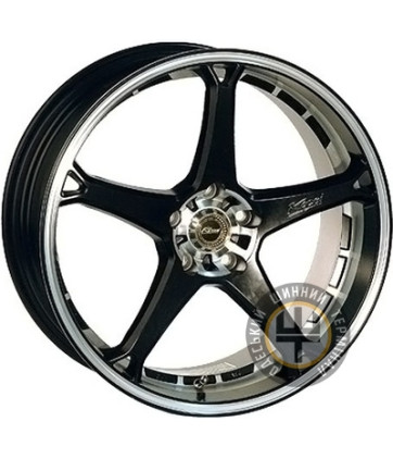 Kosei Magnum 9.5x19 5x120 ET40 DIA74.1 Черный матовый с частичной полировкой граней на лицевой поверхности