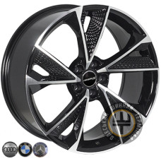 Zorat Wheels BK5749 8.5x19 5x112 ET25 DIA66.6 Black polished (Черный с полированной лицевой частью)