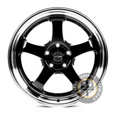 CAST WHEELS CW004 8x18 5x112 ET38 DIA66.6 Black Machined Lip