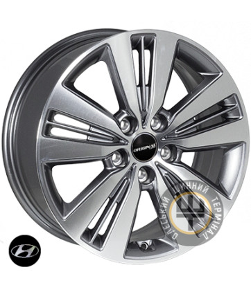 JH HP442 7x17 5x114.3 ET51 DIA67.1 Gun metal full polish (Темно-серый с полированным ободом)
