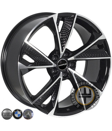 JH HP861D 7.5x17 5x112 ET35 DIA66.6 Черный с алмазной механической обработкой лицевой поверхности