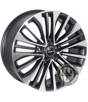 Zorat Wheels BK758 8x19 5x114.3 ET40 DIA67.1 Темно-серый металлик с полированным лицом