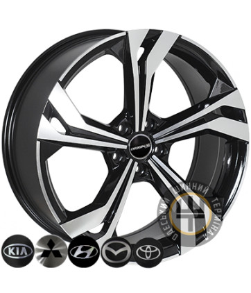 Zorat Wheels BK5873 8.5x20 5x112 ET35 DIA66.6 Black polished (Черный с полированной лицевой частью)