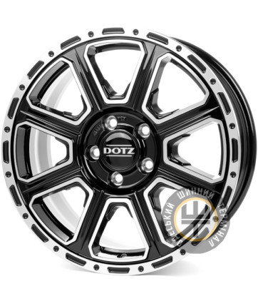 Dotz Kalahari 8x18 6x139.7 ET35 DIA67.1 Black polished (Черный с полированной лицевой частью)