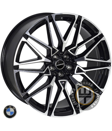 JH A1393 10.5x22 5x120 ET35 DIA74.1 Black polished (Черный с полированной лицевой частью)