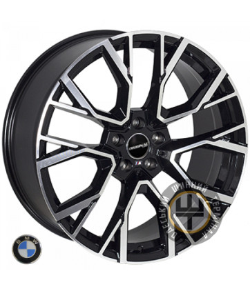 JH A1395 9.5x22 5x120 ET32 DIA74.1 Black polished (Черный с полированной лицевой частью)