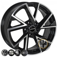 Zorat Wheels BK5804 7x17 5x112 ET45 DIA57.1 Black polished (Черный с полированной лицевой частью)