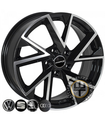 Zorat Wheels BK5804 7x17 5x112 ET45 DIA57.1 Black polished (Черный с полированной лицевой частью)
