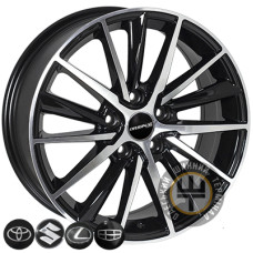 Zorat Wheels BK5809 6.5x16 5x114.3 ET40 DIA60.1 Black polished (Черный с полированной лицевой частью)