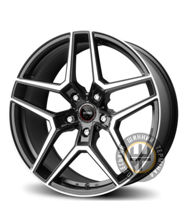 Momo RF-06 9x20 5x114.3 ET64.1 DIA64.1 Black Matt Polished (Черный матовый полированный)
