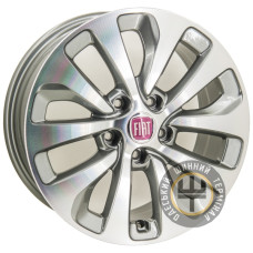 Replica Fiat GT ZY6113 7x16 5x110 ET46 DIA65.1 Серый, полированные спицы и обод