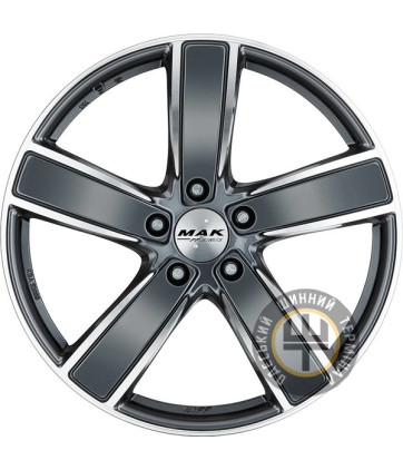 Mak Turismo D-FF 10x21 5x112 ET19 DIA66.45 Gun Metallic - Mirror Face