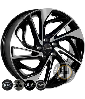 ZF FE189 7x17 5x114.3 ET40 DIA67.1 Черный с алмазной механической обработкой лицевой поверхности