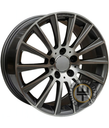 Replica CT1459 8.5x20 5x112 ET45 DIA66.6 Gun metal full polish (Темно-серый с полированным ободом)