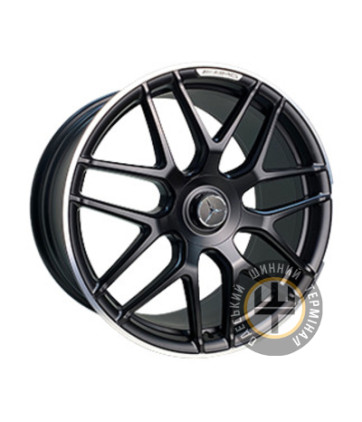 Replica MR250 10x21 5x112 ET28 DIA66.6 Черный с дымкой с полированным ободом