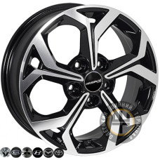 ZF FE175 6x16 5x114.3 ET50 DIA67.1 Черный с алмазной механической обработкой лицевой поверхности