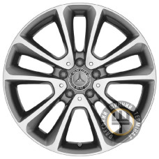 Replica YX-0566 8x18 5x112 ET43 DIA66.45 Серый, полированные спицы и обод