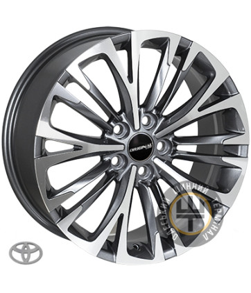 JH AO8058 7.5x18 5x114.3 ET45 DIA60.1 Gun metal full polish (Темно-серый с полированным ободом)
