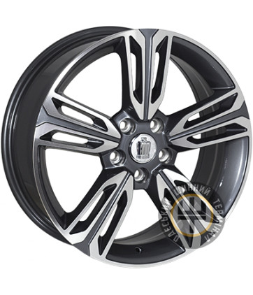 JH H605 7x18 5x114.3 ET45 DIA60.1 Серый, полированные спицы и обод