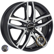 JH H608 7x18 5x112 ET46 DIA66.6 Черный с алмазной механической обработкой лицевой поверхности