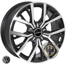 JH H631 7x17 5x112 ET40 DIA57.1 Черный с алмазной механической обработкой лицевой поверхности